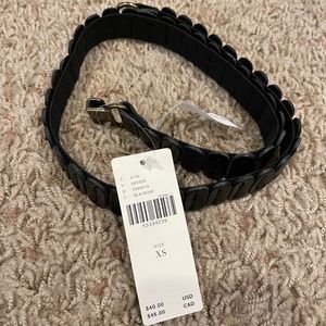 Women's Anthropologie black leather belt